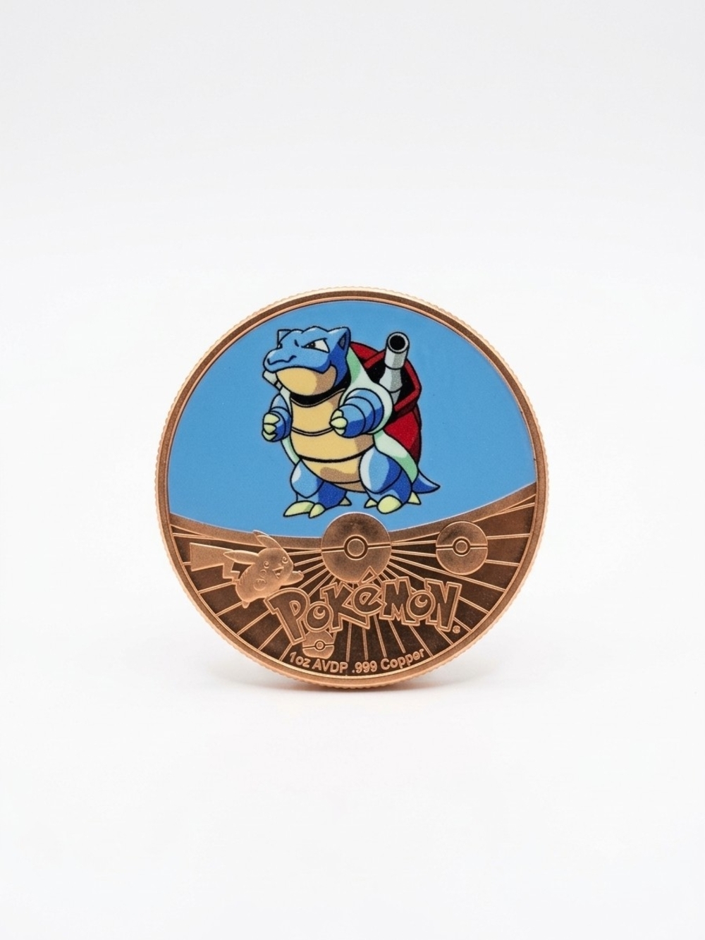 Blastoise Copper Collectible Coin - Blue